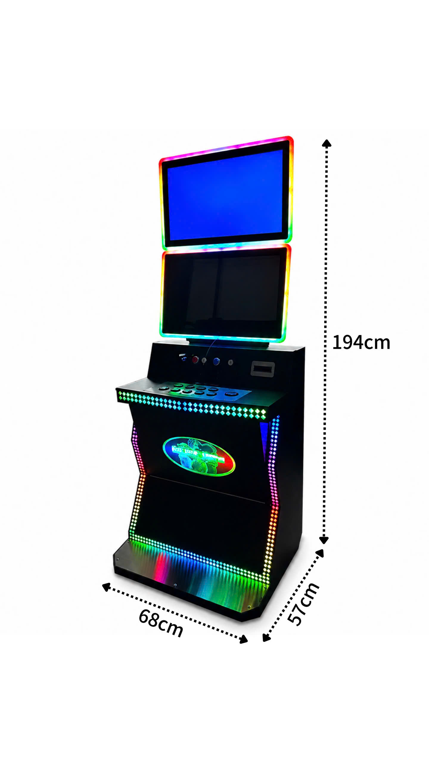 Dimensions of the Dual Screen Skill Gaming Machine