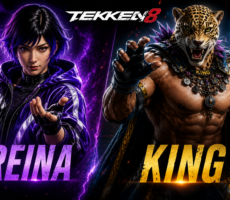 Hình ảnh của Reina và King trong Tekken 8