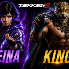 Hình ảnh của Reina và King trong Tekken 8