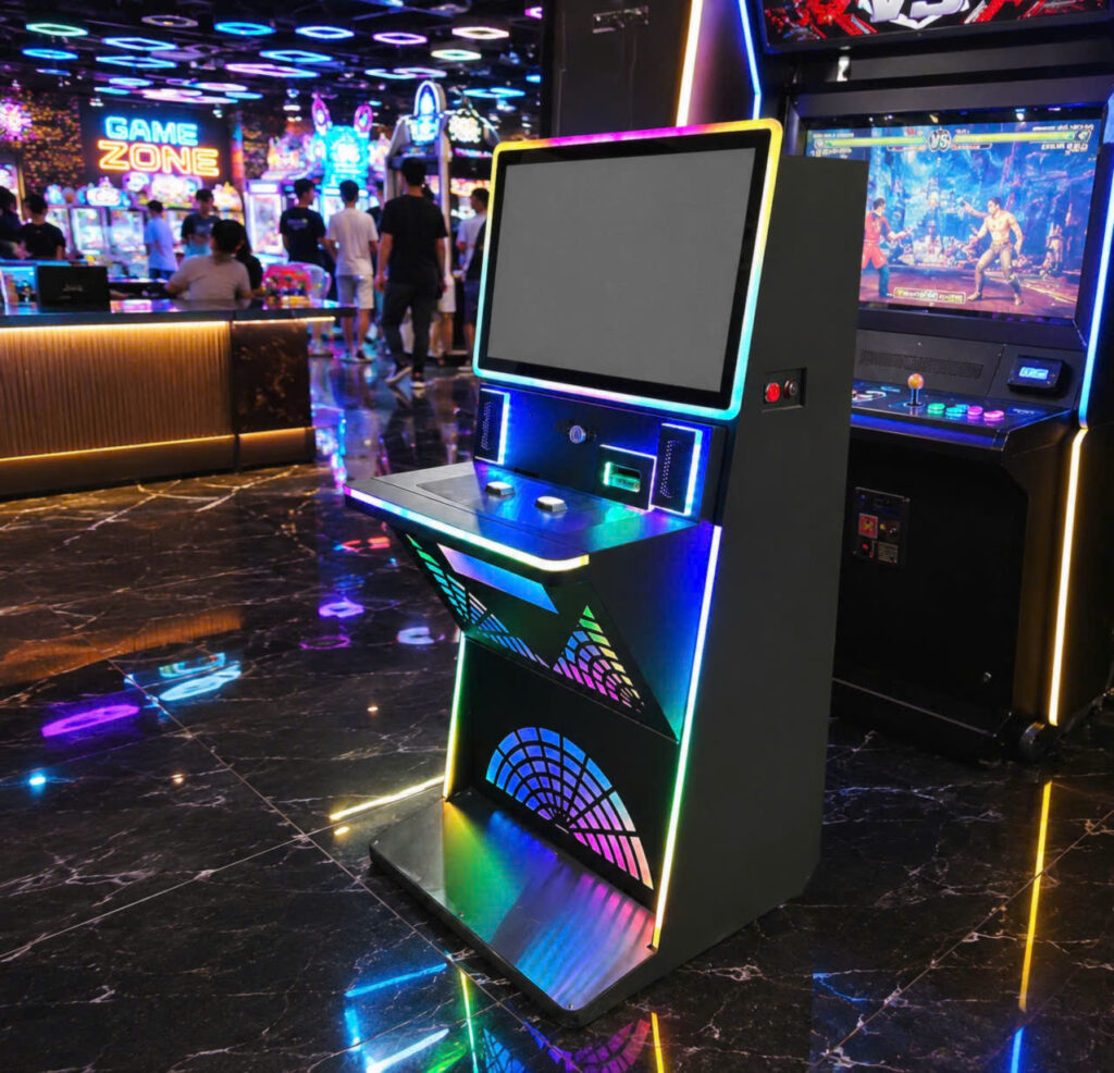Commercial touchscreen skill game machine for arcade business