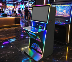 Commercial touchscreen skill game machine for arcade business