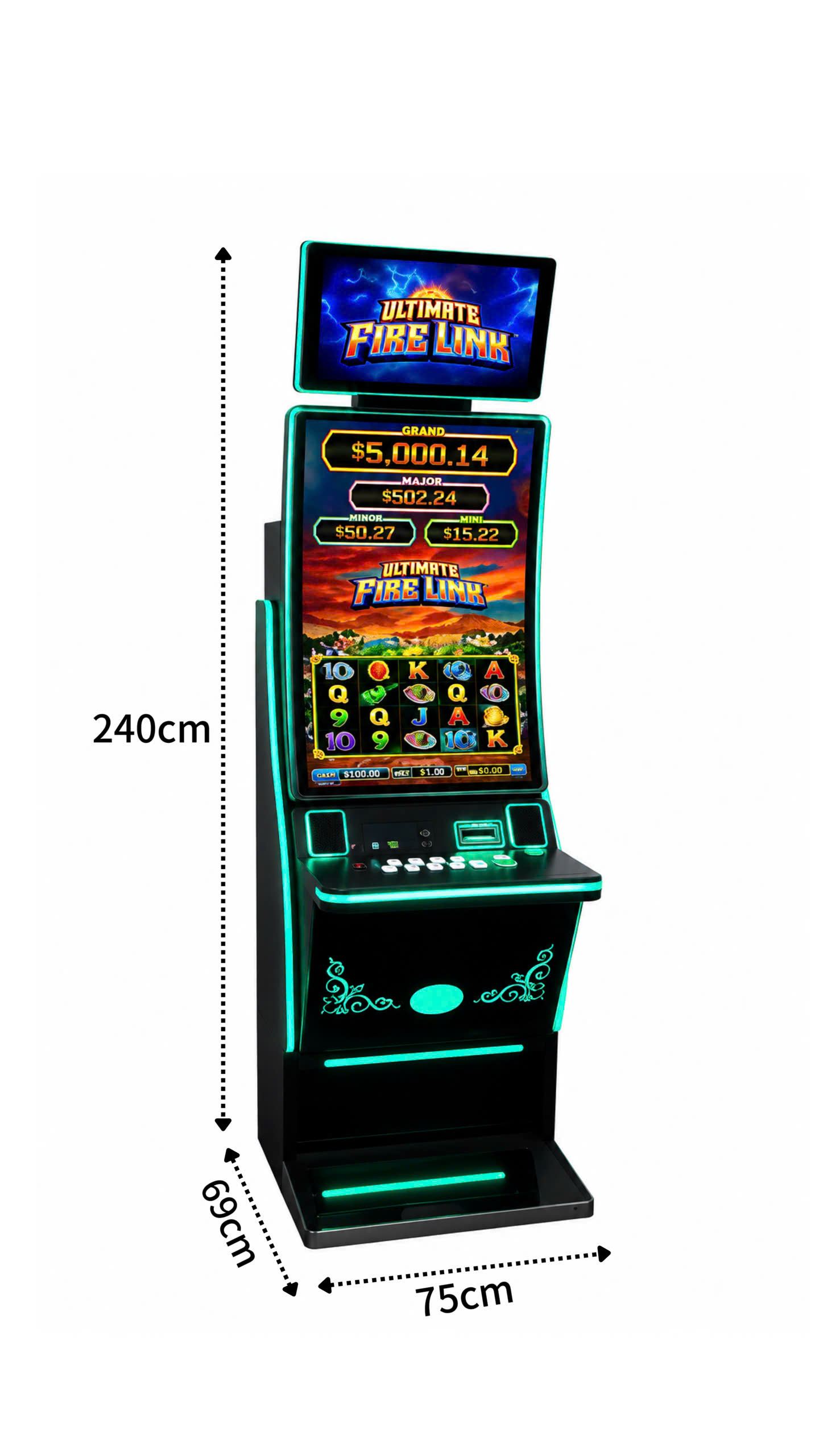 43-Inch Touchscreen Skill Game Machine Dimensions