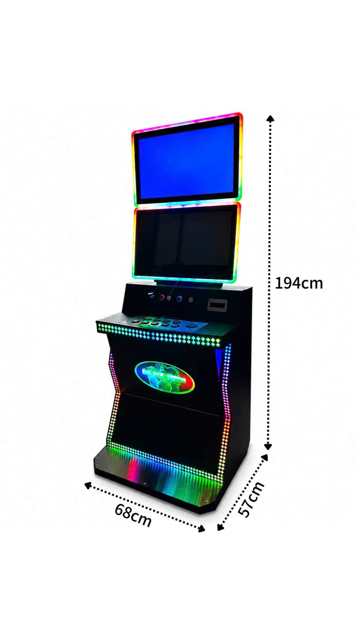 Dual screen skill gaming machine with 23 inch displays