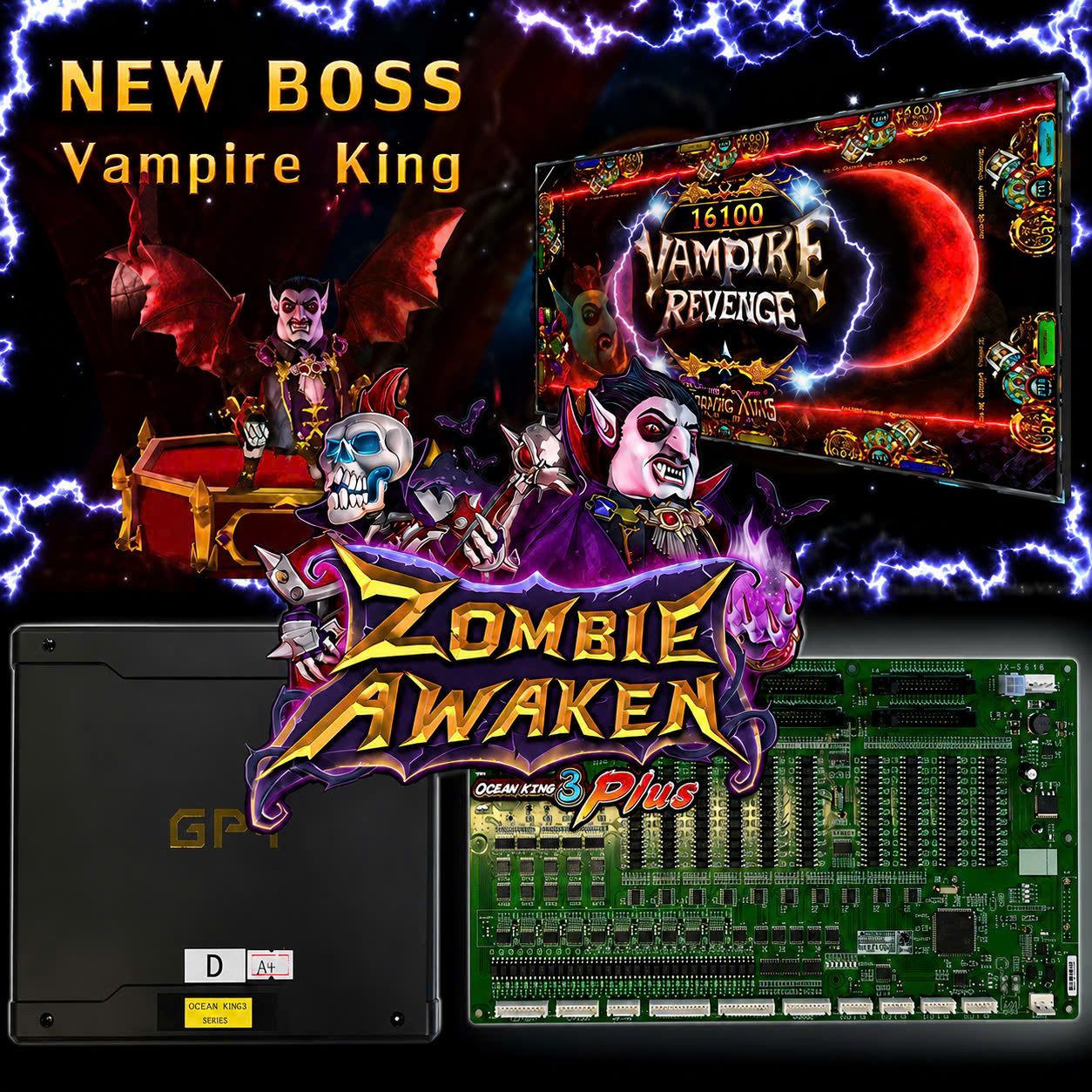 Ocean King 3 Plus Zombie Awaken game board