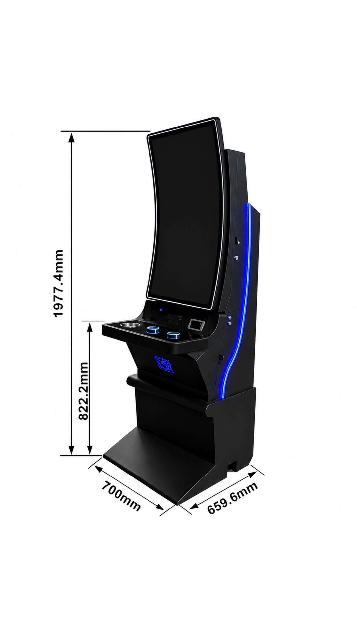 43-inch casino gaming machine dimensions