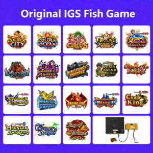 Original IGS fish game board with multiple arcade games