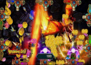 Fish shooting game gameplay with dragon boss