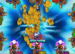 Fish game software with laser beam and dragon