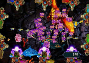 Fish game software with laser beam and dragon
